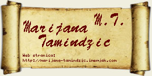 Marijana Tamindžić vizit kartica